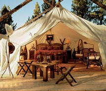 The Moonlight Camp at The Resort at Paws Up offers luxury camping. // c 2012 The Resort at Paws Up